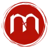 Red logo with a stylized white "m" inside a circle.